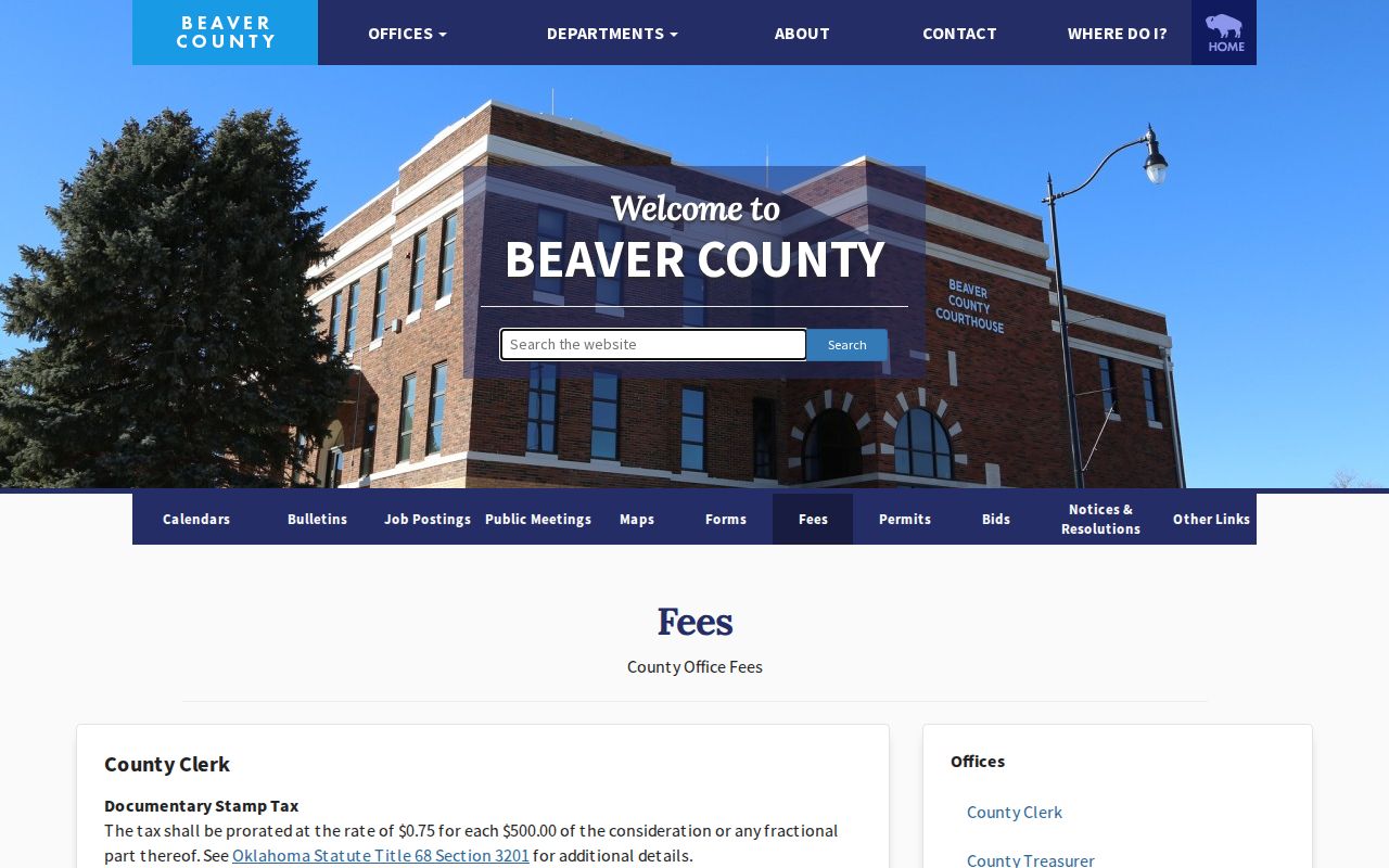 Beaver County bench warrants public records fee table