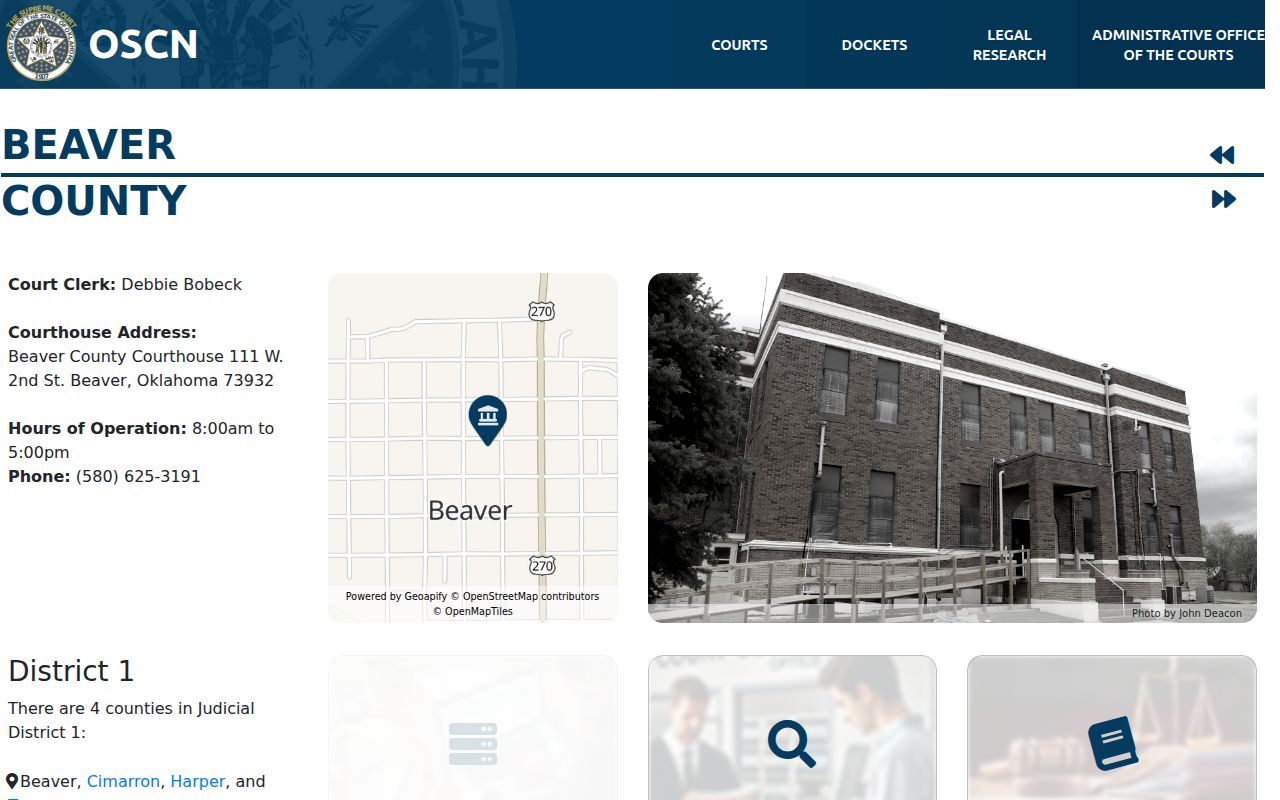 Beaver County warrant search official court page